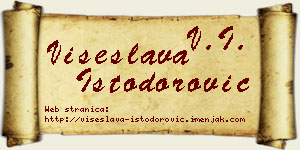 Višeslava Istodorović vizit kartica